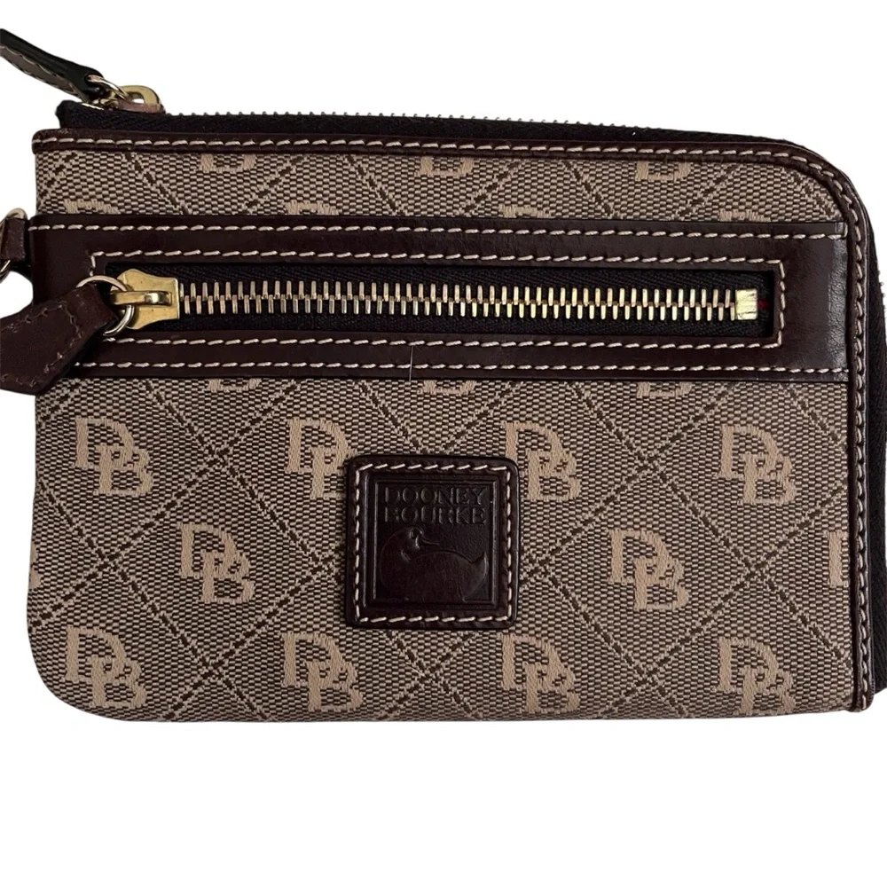 Dooney & Bourke Signature Zip Around Wristlet